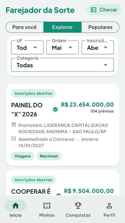 Lista de promoções